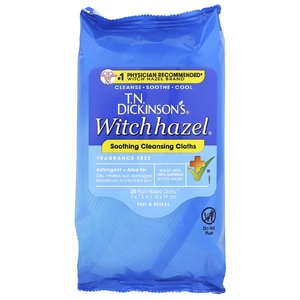 Dickinson Brands, Witch Hazel, успокаивающие очищающие салфетки, 25 растительных салфеток