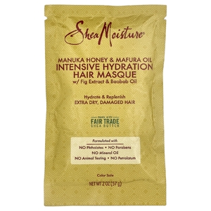 SheaMoisture, маска для волос, с медом манука с маслом мафуры, интенсивное увлажнение, 57 г (2 унции)