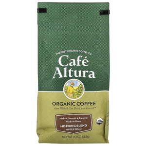 Cafe Altura, органический кофе, утренняя смесь, цельные зерна, средняя обжарка, 567 г (20 унций)