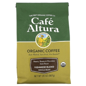 Cafe Altura, органический кофе, венская смесь, темная обжарка, цельные зерна, 567 г (20 унций)