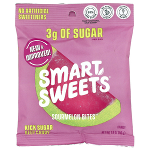 SmartSweets, Sourmelon Bites™, арбуз, 50 г (1,8 унции)