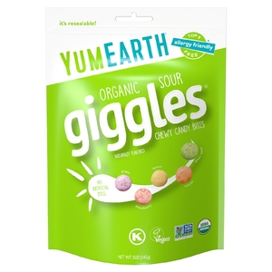YumEarth, Organic Giggles®, жевательные конфеты, вкус кислых ингредиентов, 142 г (5 унций)