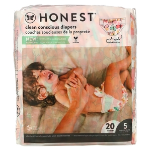 The Honest Company, Honest, подгузники, размер 5, от 12 кг (от 27 фунтов), Wingin It, 20 шт.