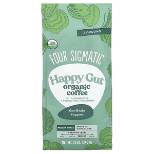 Four Sigmatic, Defend, молотый кофе с грибами и пробиотиками, средняя обжарка, 340 г (12 унций)