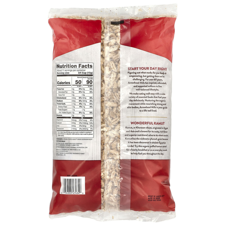 Arrowhead Mills, Органические воздушные хлопья Kamut®, 170 г (6 унций)