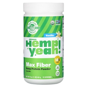 Manitoba Harvest, Organic Hemp Yet!, конопляный протеиновый порошок с максимальным содержанием клетчатки, со вкусом ванили, 454 г (1 фунт)