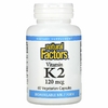 Natural Factors, витамин K2, 100 мкг, 60 вегетарианских капсул