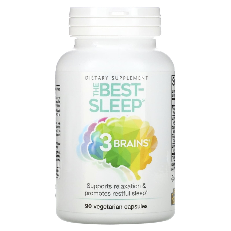 Natural Factors, 3 Brains, The Best-Sleep, 90 вегетарианских капсул