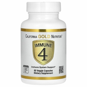 California Gold Nutrition, Immune 4, средство для укрепления иммунитета, 60 вегетарианских капсул
