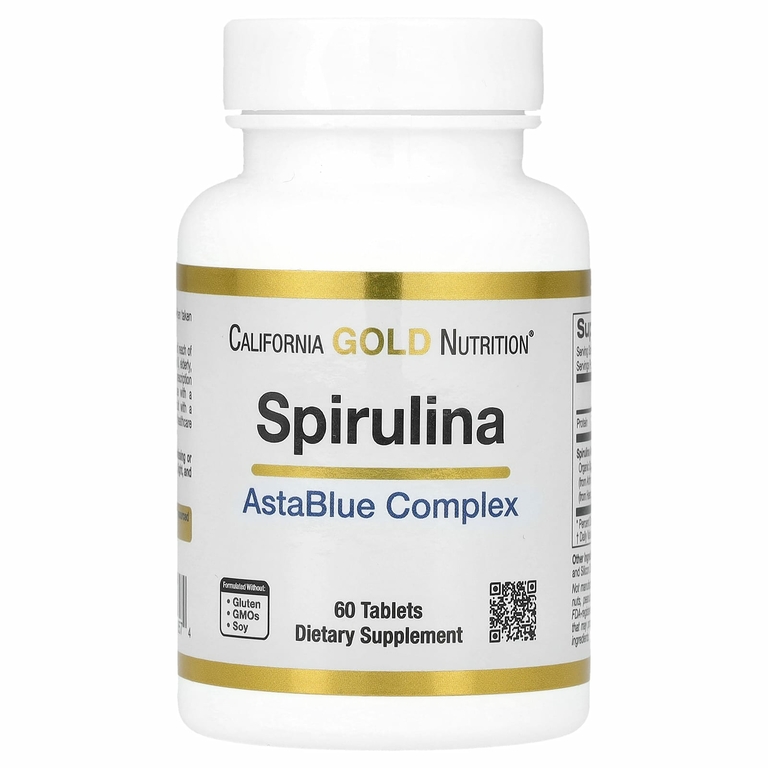 California Gold Nutrition, AstaBlue, комплекс со спирулиной, 60 таблеток
