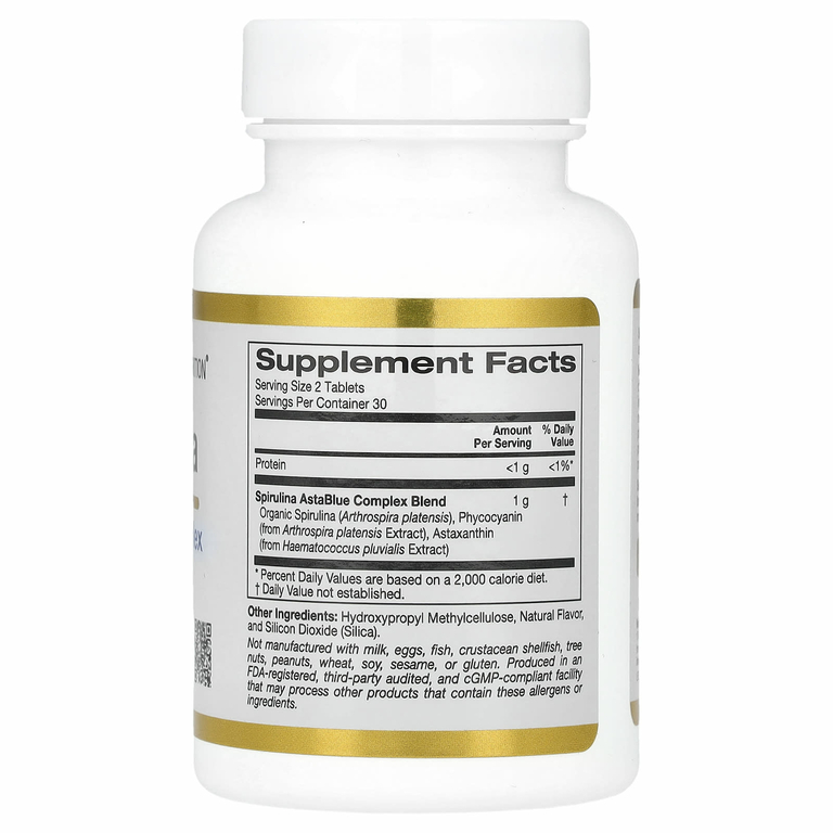 California Gold Nutrition, AstaBlue, комплекс со спирулиной, 60 таблеток