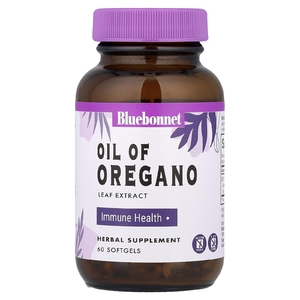 Bluebonnet Nutrition, масло орегано, экстракт листьев, 60 капсул (150 мг в каждой)
