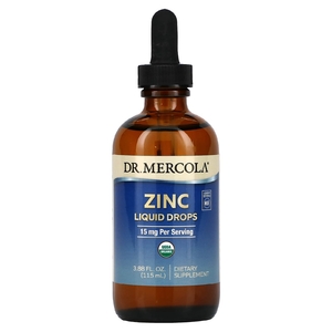 Dr. Mercola, цинк, 15 мг, 115 мл (3,88 жидк. унции)