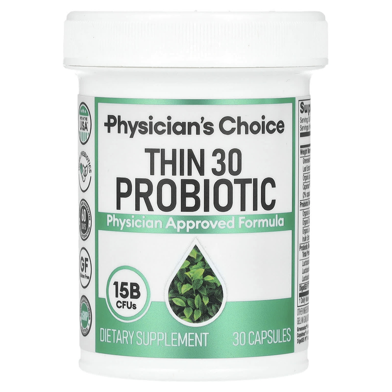 Physician's Choice, Тонкий 30 пробиотиков, 15 млрд КОЕ, 30 капсул