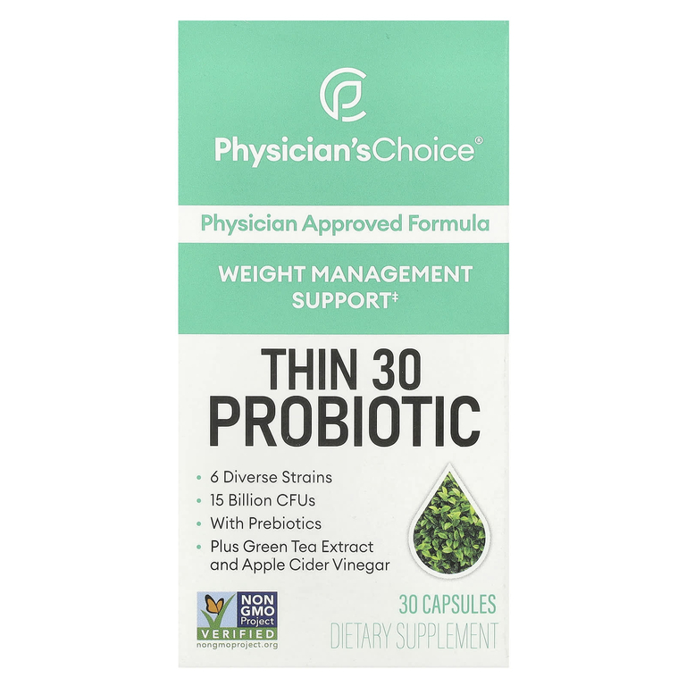 Physician's Choice, Тонкий 30 пробиотиков, 15 млрд КОЕ, 30 капсул