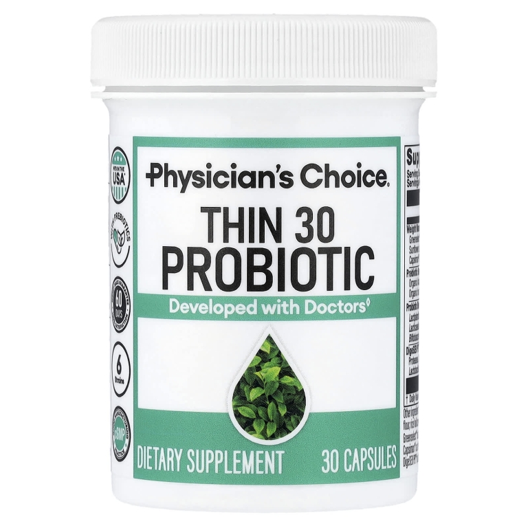 Physician's Choice, Thin 30, пробиотик, 30 капсул