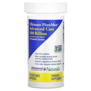 Advanced Naturals, Ultimate FloraMax, улучшенный уход, 100 млрд, 30 растительных капсул
