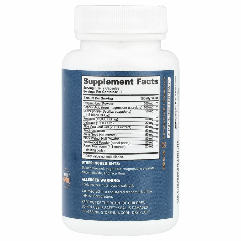 Dr. Tobias, Candida Support, 60 капсул