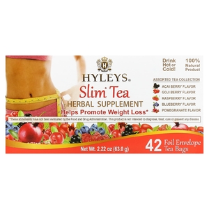 Hyleys Tea, Slim Tea, чайное ассорти, 42 чайных пакетика в фольгированных конвертах, 63 г (2,22 унции)