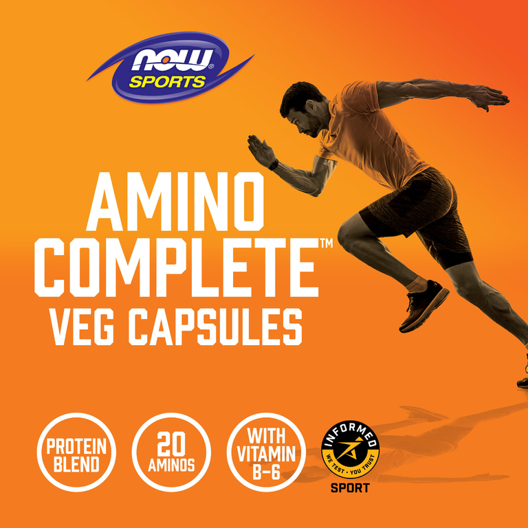 NOW Foods, Sports, Amino Complete, аминокислотный комплекс, 120 вегетарианских капсул