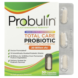Probulin, Total Care, пробиотик, 20 млрд КОЕ, 30 капсул