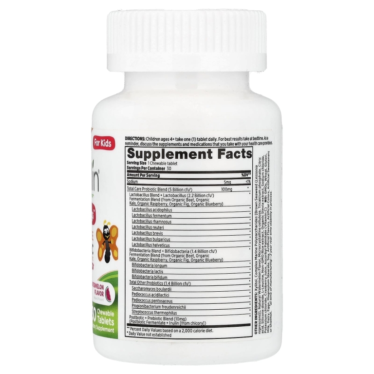 Probulin, My Little Bugs™, Total Care, пробиотик, пребиотик и постбиотик для детей, со вкусом арбуза, 30 жевательных таблеток