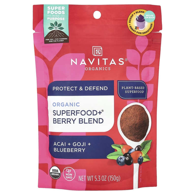 Navitas Organics, Органическая ягодная смесь Superfood + ®, 150 г (5,3 унции)
