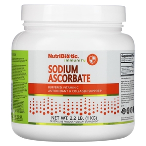NutriBiotic, Immunity, аскорбат натрия, кристаллический порошок, 1 кг (2,2 фунта)