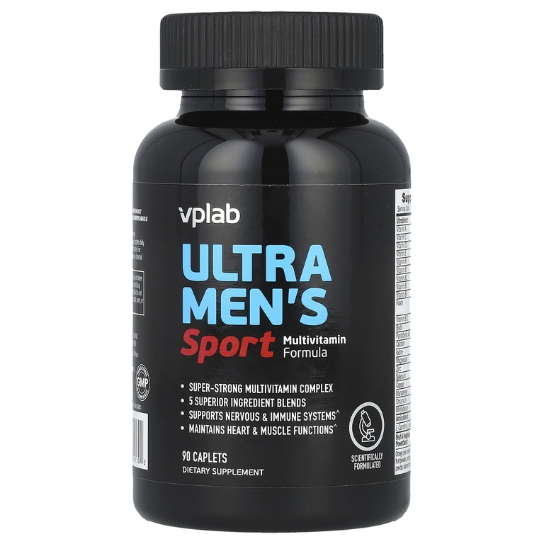 Vplab, Ultra Men’s, мультивитамины для мужчин для физической активности, 90 капсул