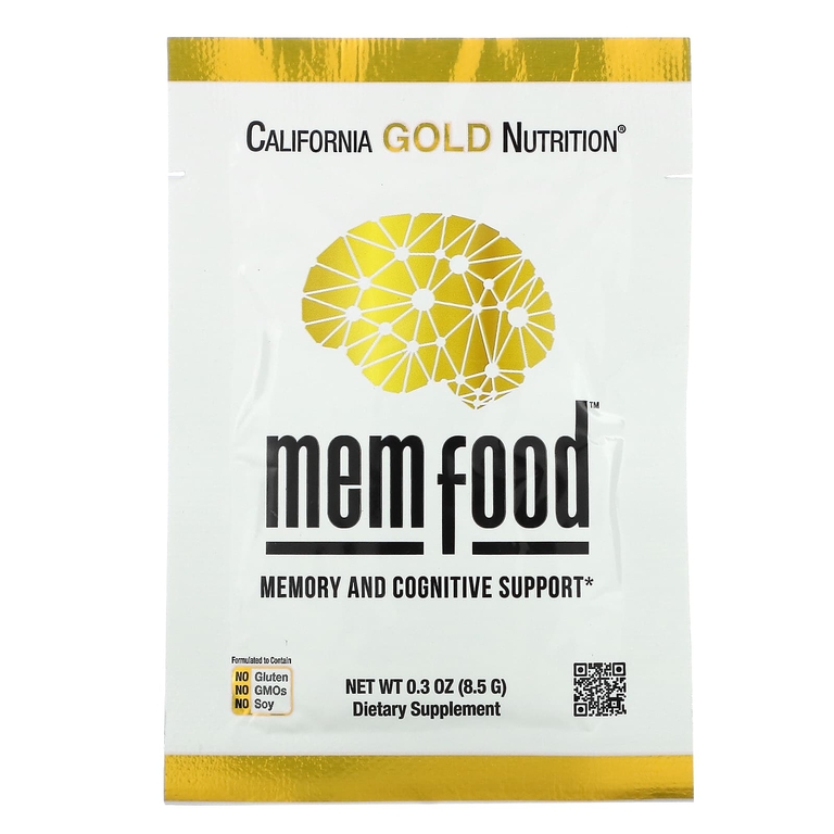 California Gold Nutrition, MEM Food, для поддержки памяти и когнитивных функций, 60 пакетиков по 8,5 г (0,3 унции)