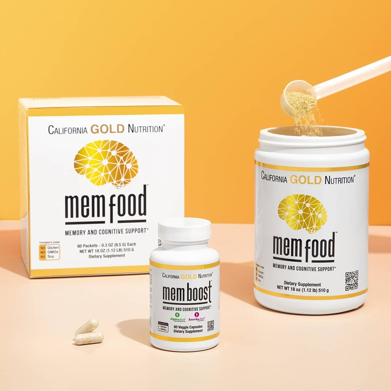 California Gold Nutrition, MEM Food, для поддержки памяти и когнитивных функций, 60 пакетиков по 8,5 г (0,3 унции)