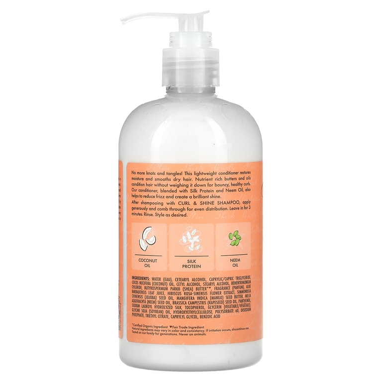 SheaMoisture, кондиционер для завивки и блеска, кокос и гибискус, 384 мл (13 жидких унций)