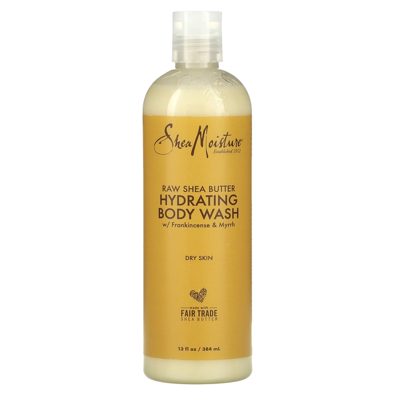 SheaMoisture, необработанное масло ши, увлажняющий гель для душа, 384 мл (13 жидк. унций)
