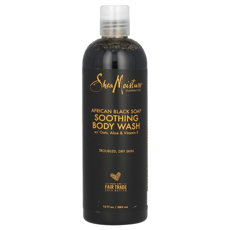 SheaMoisture, African Black Soap, успокаивающий гель для душа, 384 мл (13 жидк. унц.)