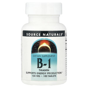 Source Naturals, витамин B1, тиамин, 100 таблеток
