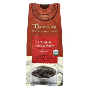 Teeccino, Miraculous Mushrooms™ Кофейная альтернатива, чага ашваганда, сливки с маслами без кофеина, 284 г (10 унций)