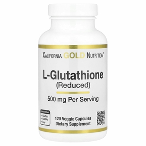 California Gold Nutrition, L-глутатион (восстановленный), 500 мг, 120 растительных капсул