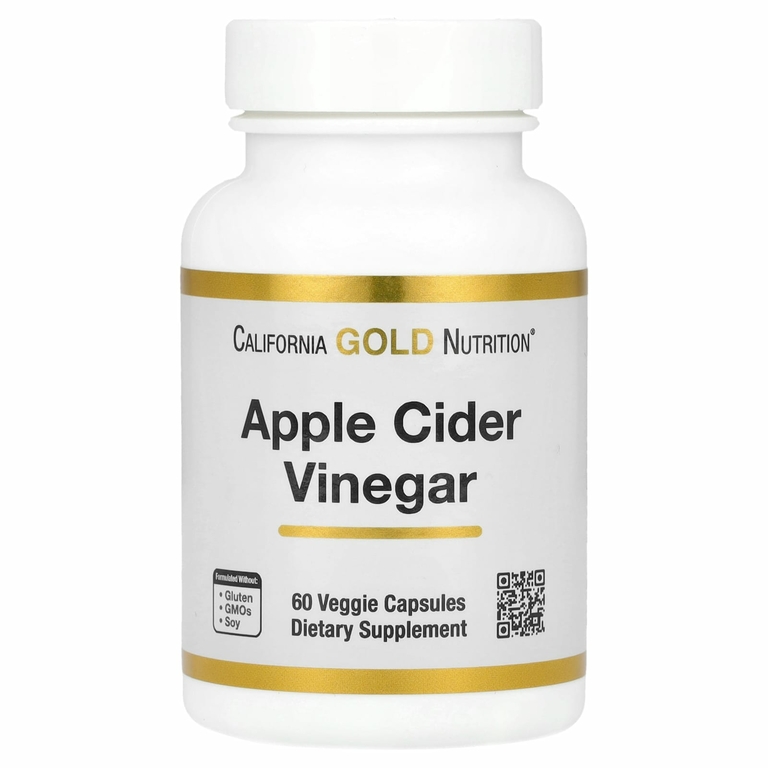 California Gold Nutrition, яблочный уксус, 60 растительных капсул