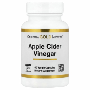 California Gold Nutrition, яблочный уксус, 60 растительных капсул