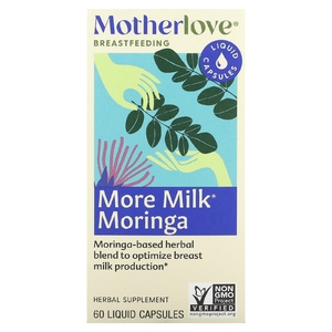 Motherlove, Breastfeeding, More Milk Moringa, 60 жидких капсул