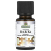 Nature's Answer, витамины D3 и K2, 25 мкг (1000 МЕ) и 120 мкг, 0,5 мл (120 жидк. унций)