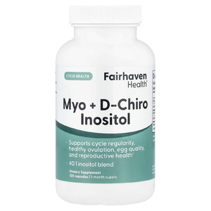 Fairhaven Health, мио-инозитол и D-хиро-инозитол, 120 капсул