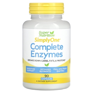 Super Nutrition, Simply One, комплекс ферментов, 90 капсул