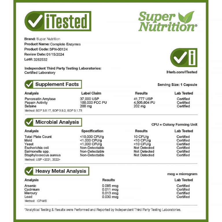 Super Nutrition, Simply One, комплекс ферментов, 90 капсул