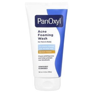 PanOxyl, очищающая пенка от акне, для лица и тела, максимальная эффективность, 156 г (5,5 унции)