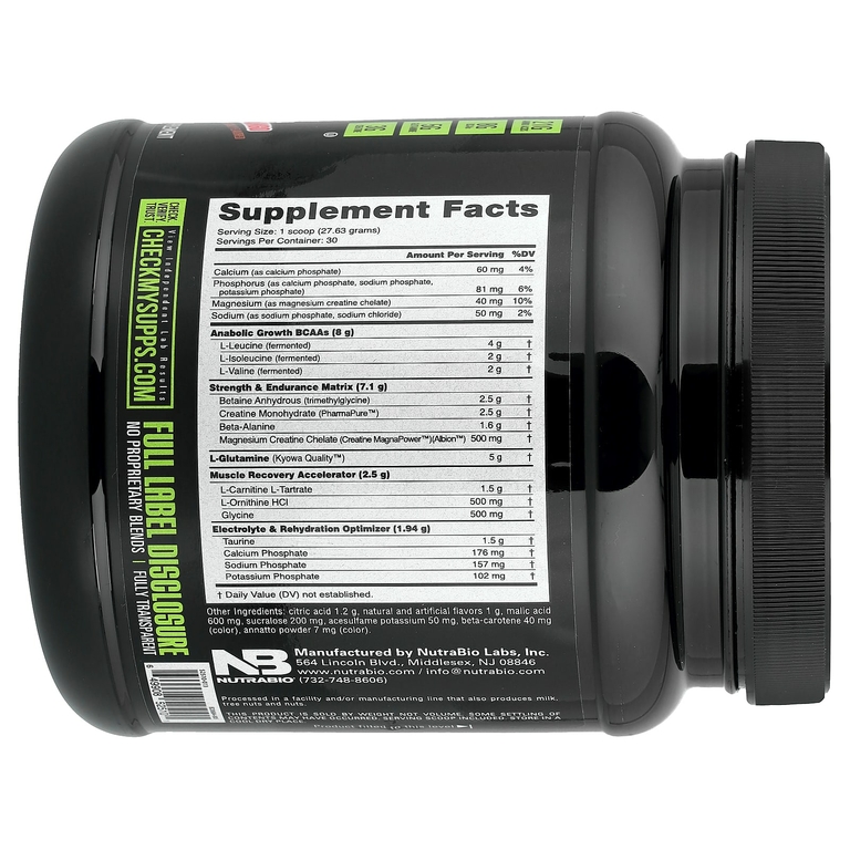 NutraBio, Reload Recovery Matrix, апельсин и манго, 829 г (1,83 фунта)