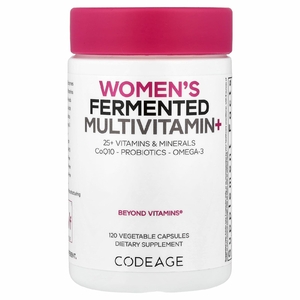 Codeage, Ферментированный мультивитаминный комплекс+ для женщин, 120 растительных капсул