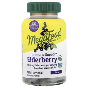 MegaFood, жевательная бузина, ягода, 54 жевательные таблетки