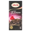 Valor, Темный шоколад, 70% какао с малиной, 3,5 унции (100 г)