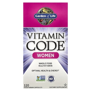 Garden of Life, мультивитамины из цельных пищевых продуктов для женщин, 120 вегетарианских капсул